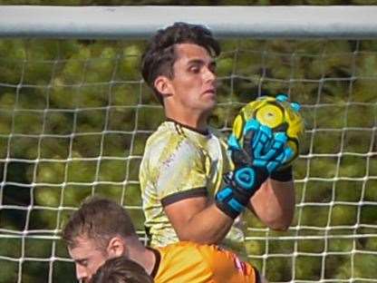 Margate keeper Tom Wray - has kept four clean sheets in five competitive games this term. Picture: Stuart Watson