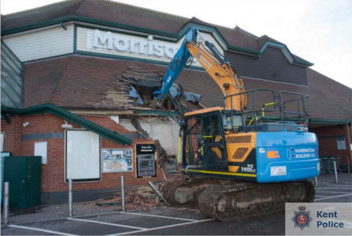 Anthony Pemberthy and Stephen Davenport were caught on CCTV ram raiding cash machines at Morrisons in Northfleet