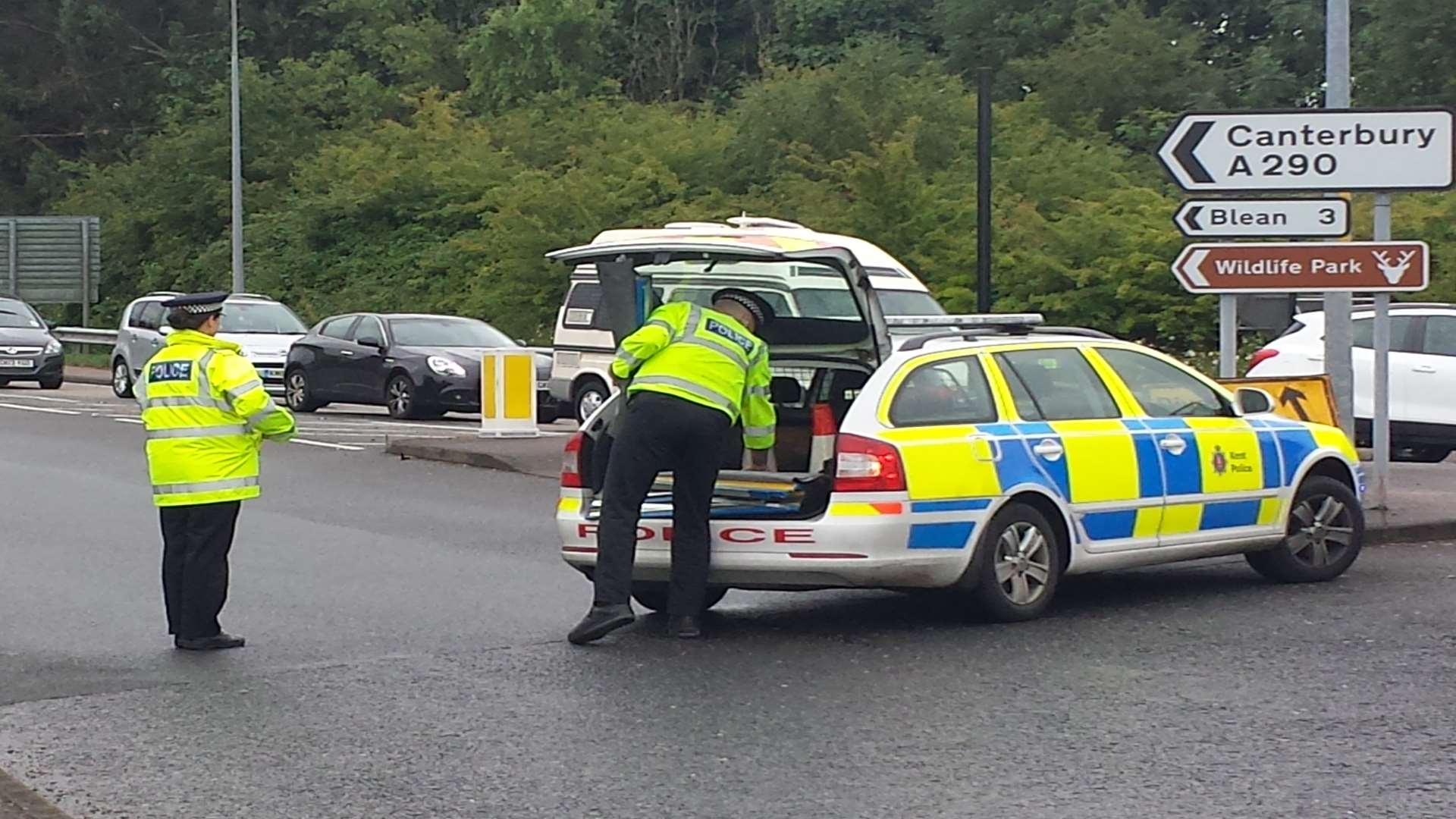 Police have shut the road off at the A290 in Whitstable