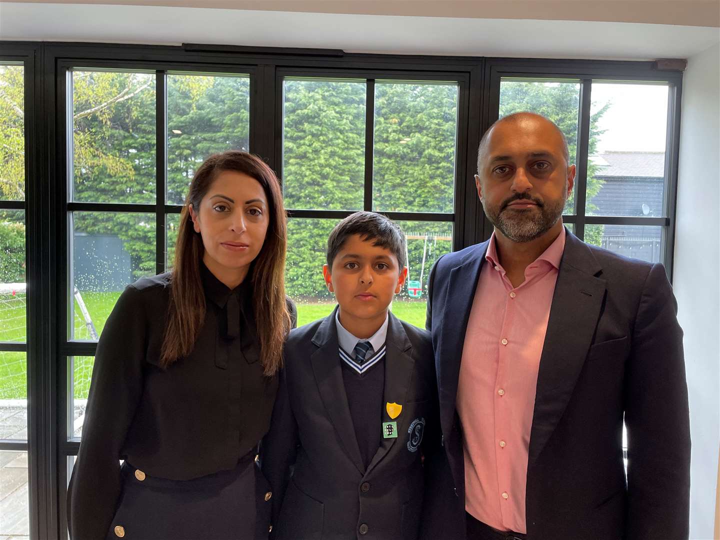 From left: Mum Raj Binder, son Joshua Shergill and dad Mandip Shergill