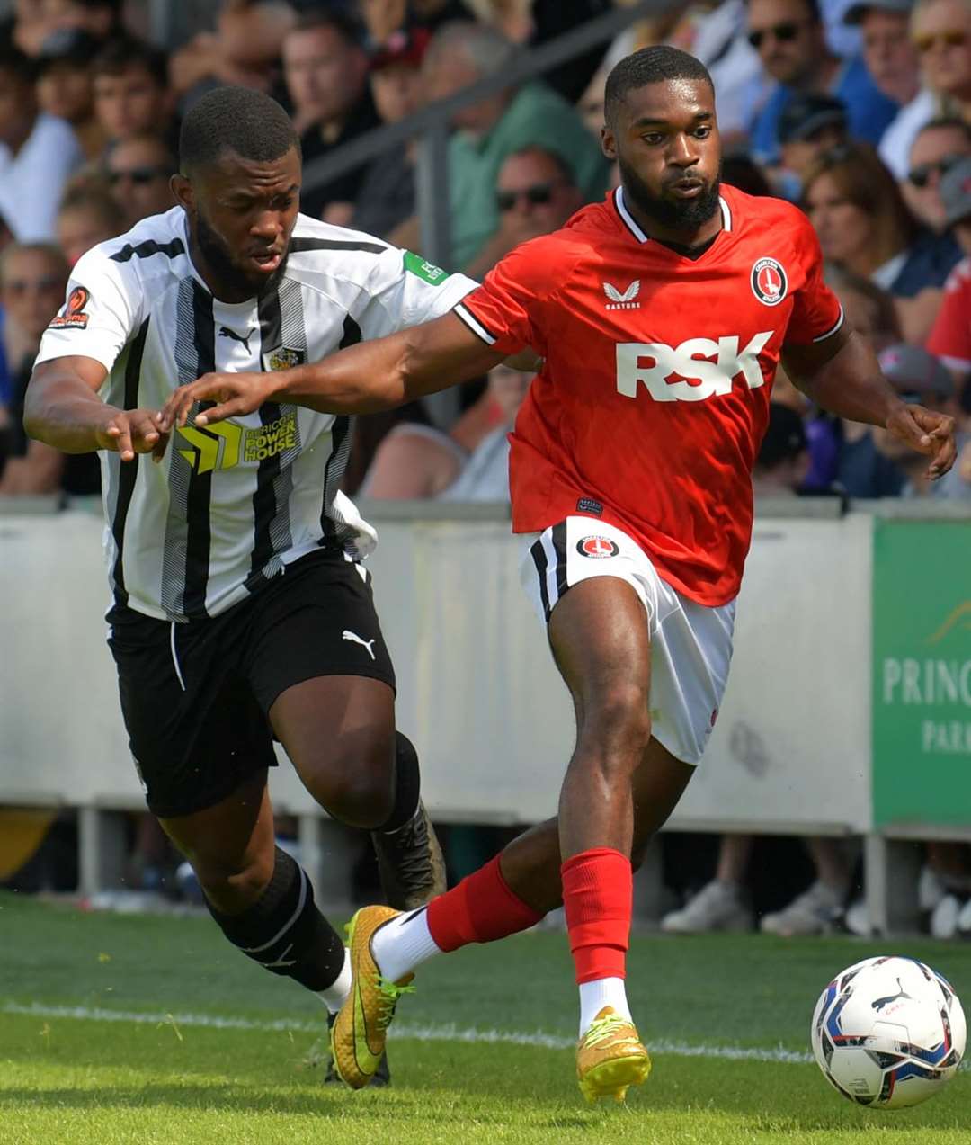 Sam Oduadu, left, has made a big impression on Darts boss Alan Dowson. Picture: Keith Gillard