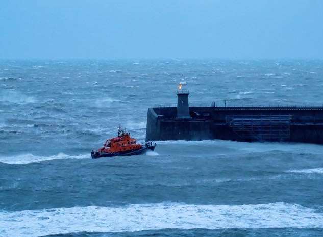 Dover's lifeboat City of London II during the search