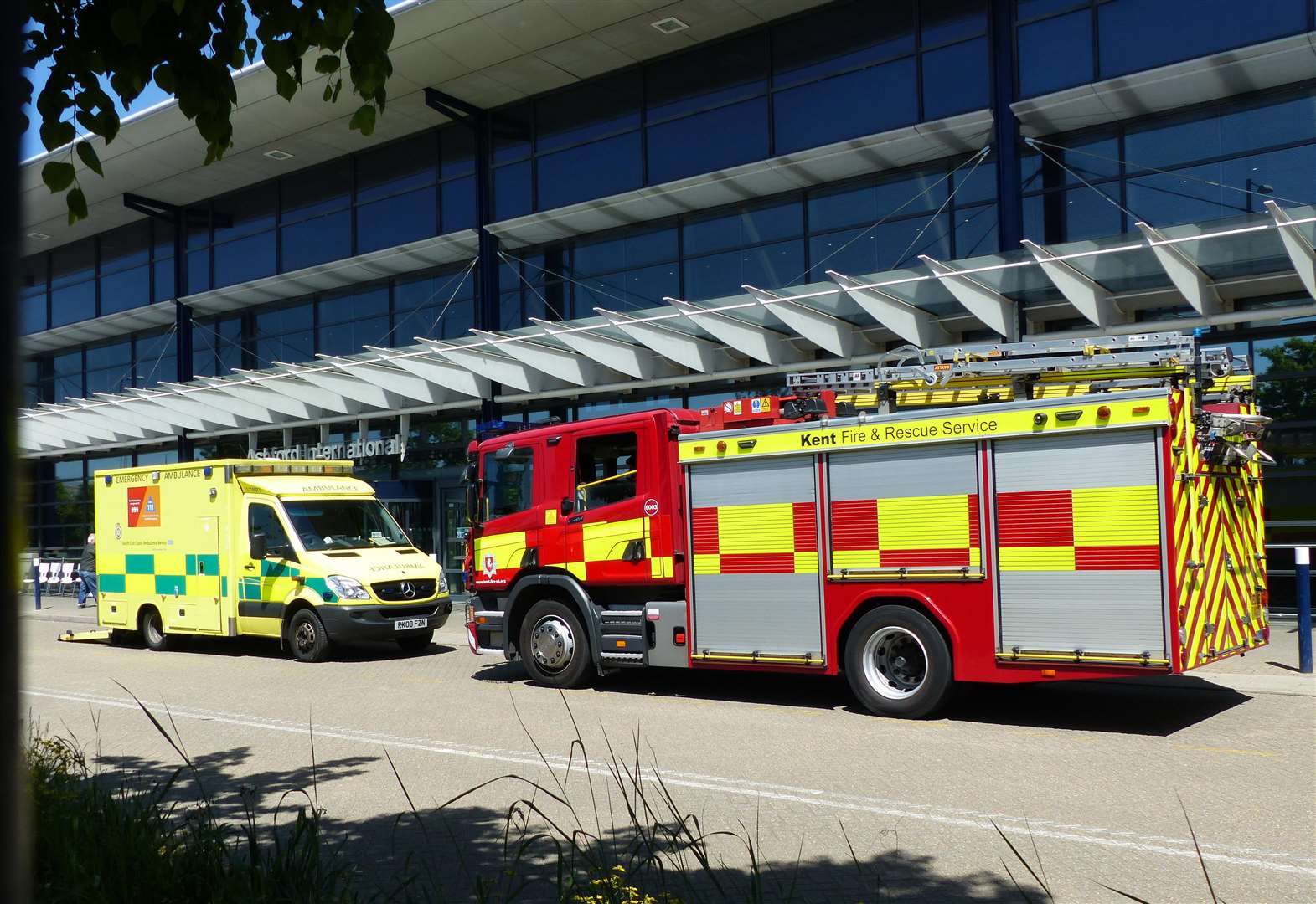 The incident at Ashford International station on Saturday. Credit: Andy Clark