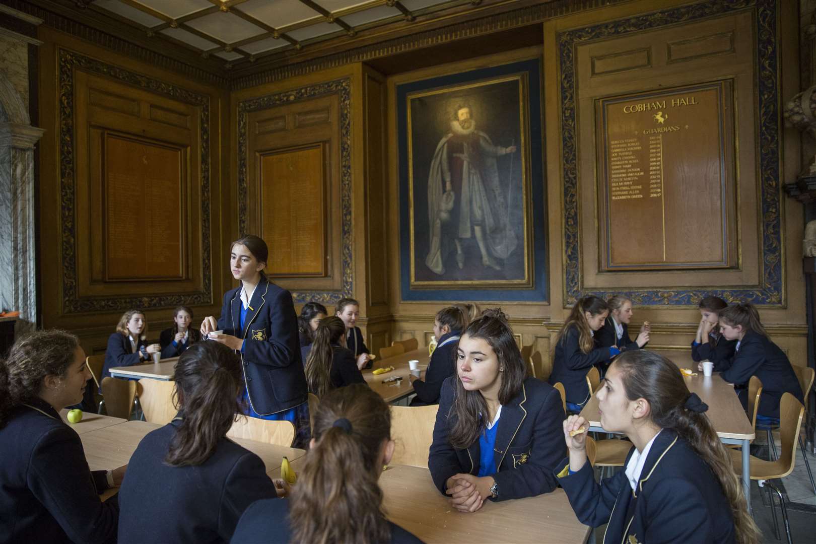 Cobham Hall's dining room. Picture: David Levenson