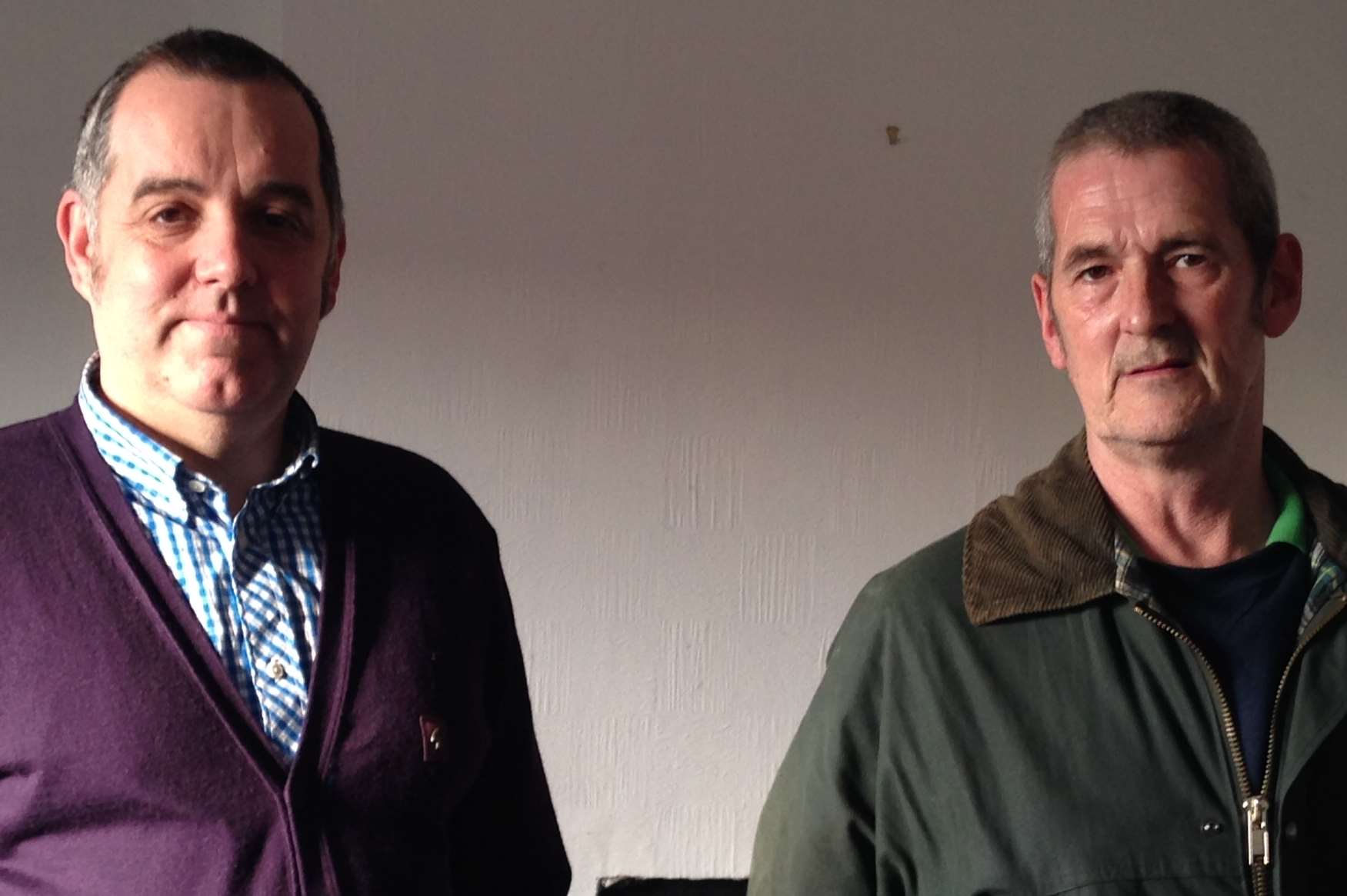 British Volunteer landlord Lee Stanley and helper Paul Short