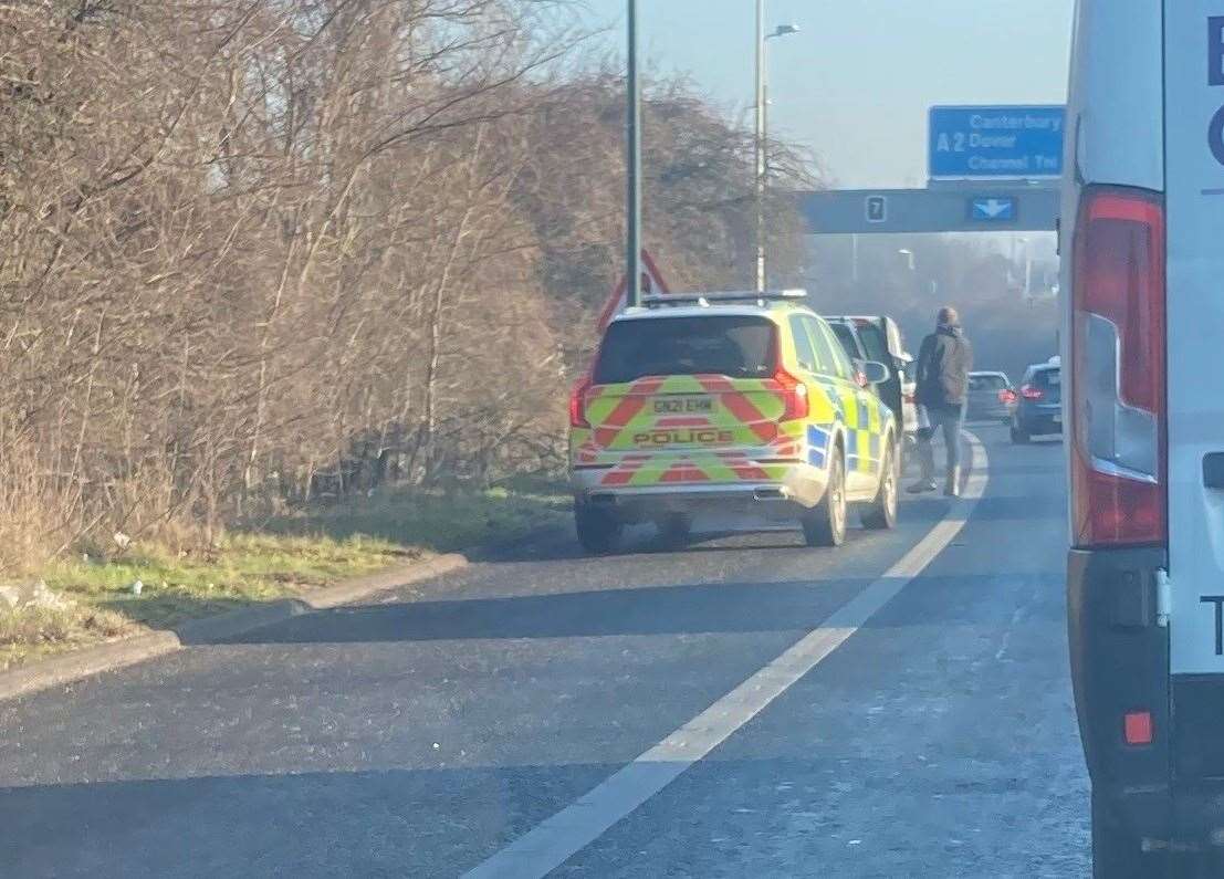 Three vehicles have crashed on the M2 coast-bound