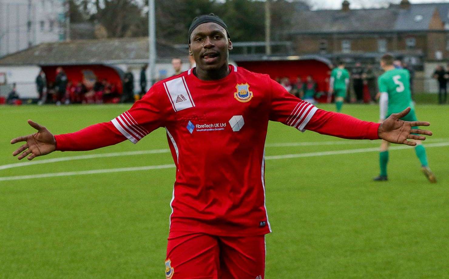 Jefferson Aibangbee was on target again as Whitstable won at Sutton Athletic. Picture: Les Biggs