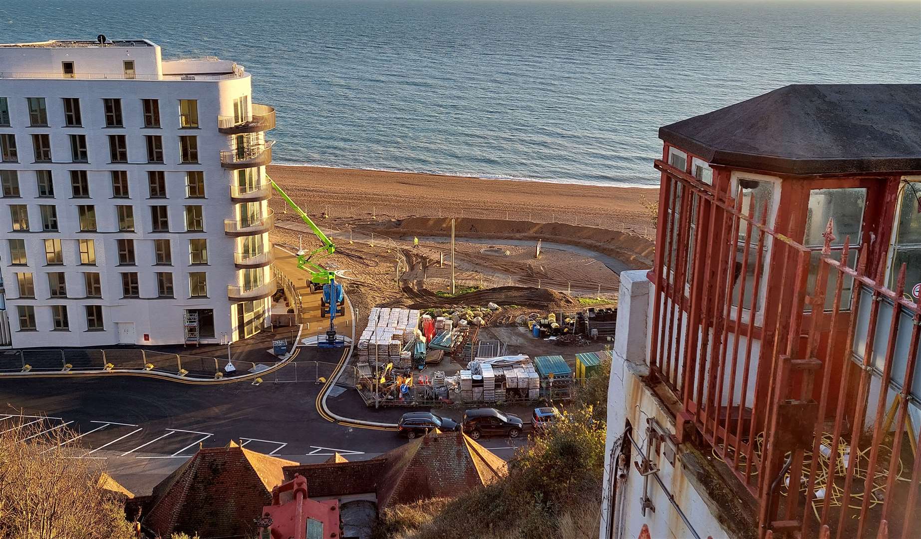 Contractors started work on the boardwalk earlier this month