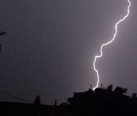 Gillingham hit by lightning. Picture: Steve Brice