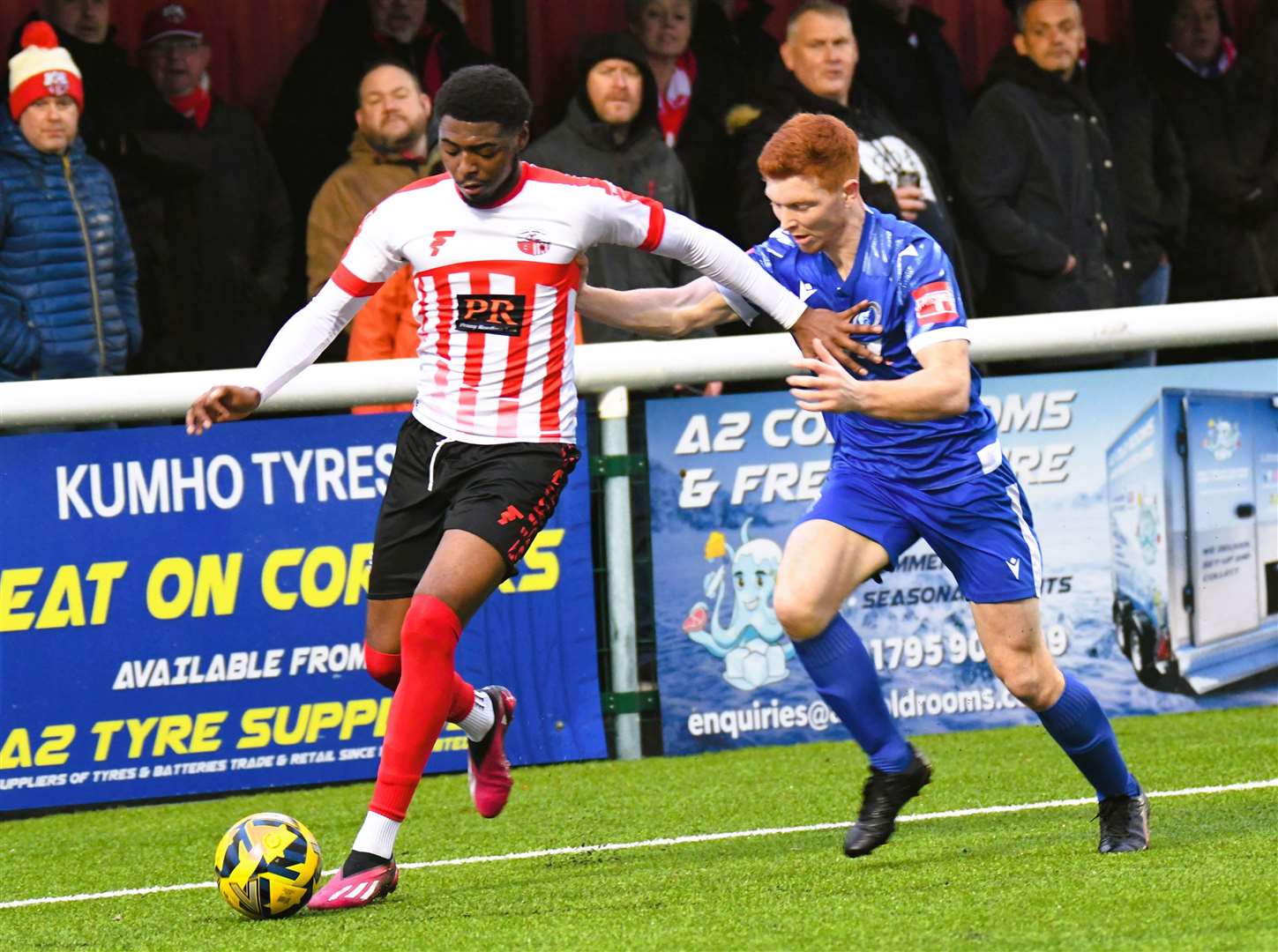 Match action from Sheppey’s 1-0 victory over Broadbridge Heath on SaturdayPictures: Marc Richards