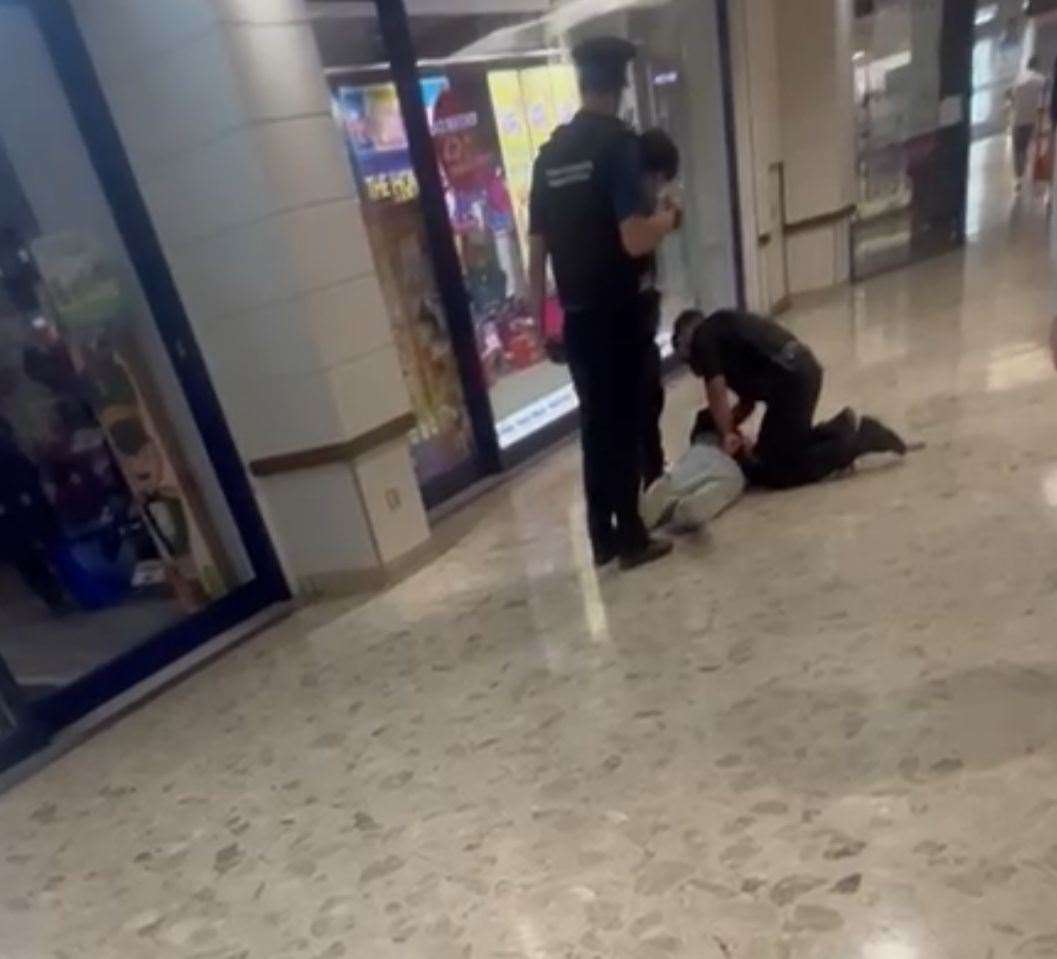 A man was arrested in the shopping centre in Chatham