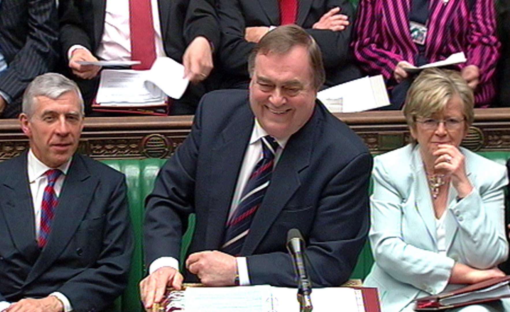 John Prescott on the Government front bench in the Commons chamber (PA)