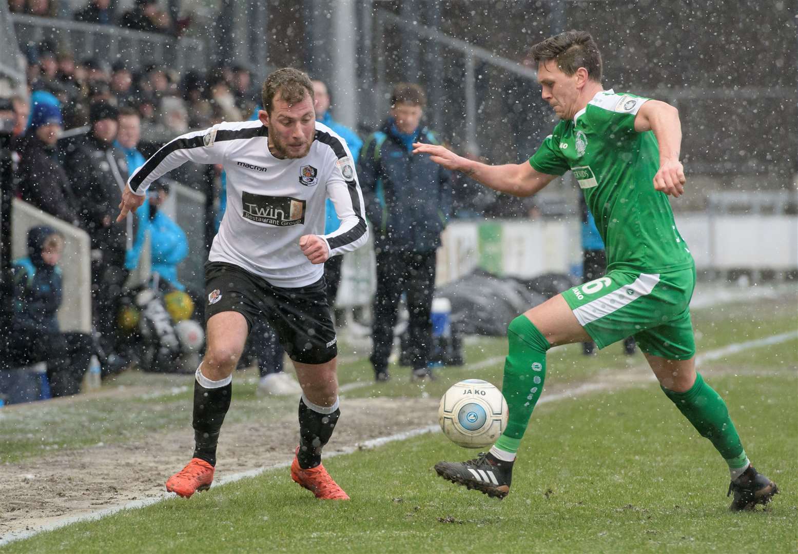 Ryan Hayes earned legendary status at former club Dartford and has switched to Hollands & Blair for next season Picture: Andy Payton.