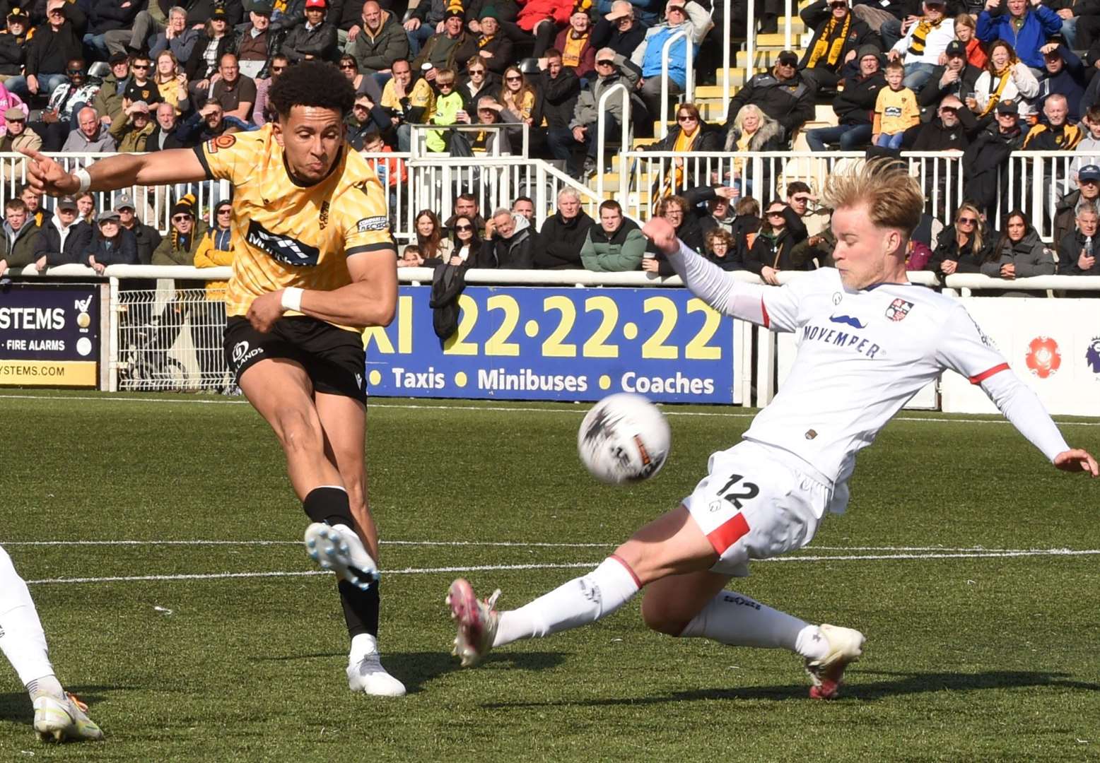 Stones forward Sol Wanjau-Smith goes for goal. Picture: Steve Terrell