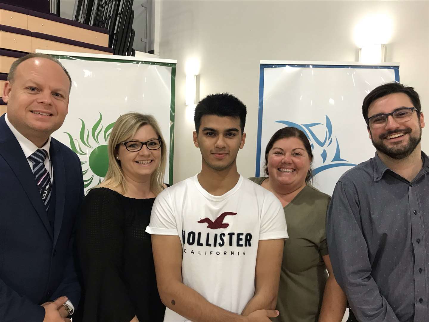 Abbas Ahmed with staff at Wilmington Academy