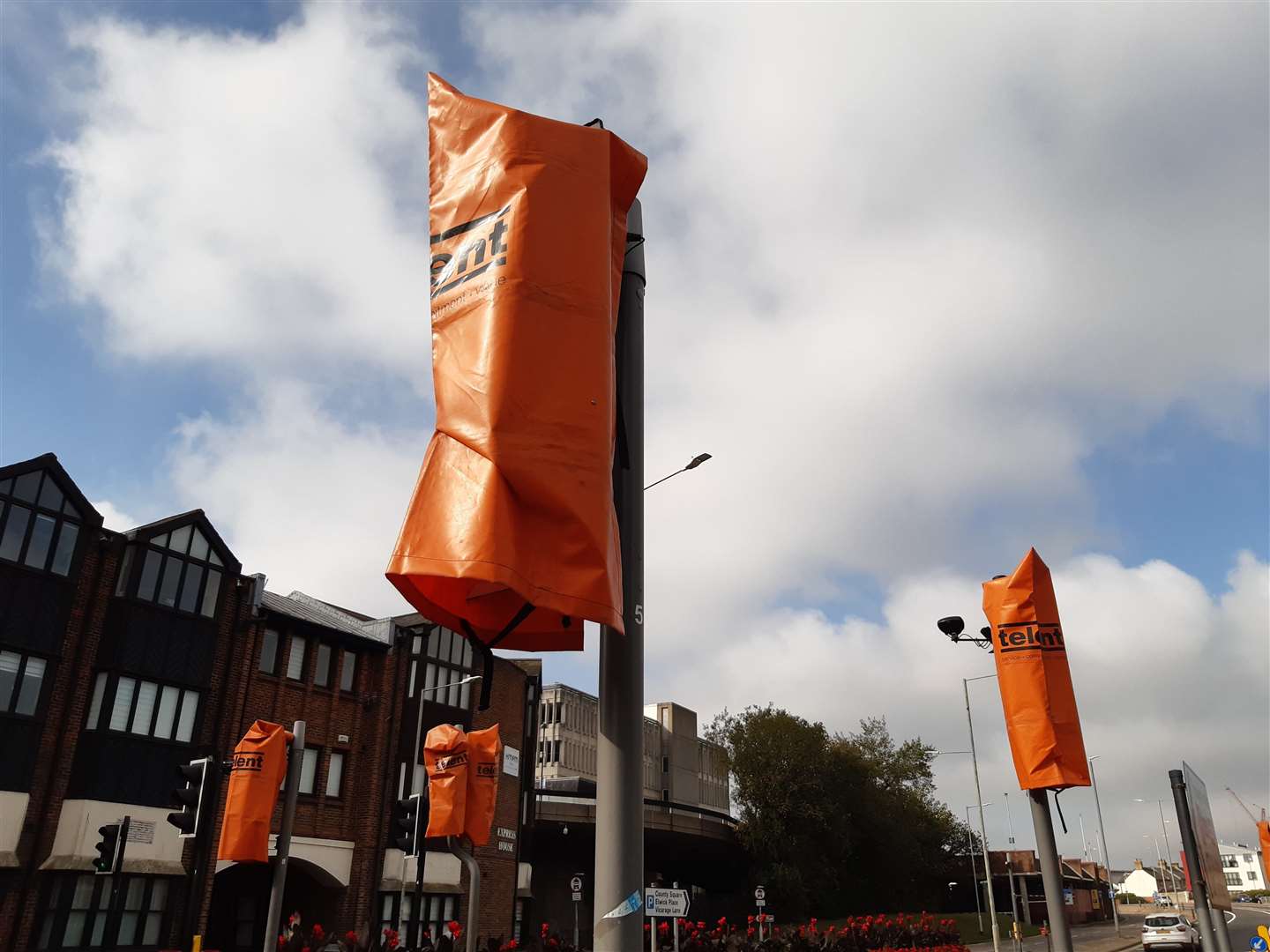 Traffic lights were covered up in Somerset Road, Mace Lane and New Street, but are now working again