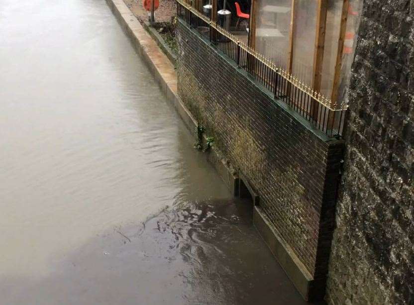 A polluting outflow near Maidstone Bridge