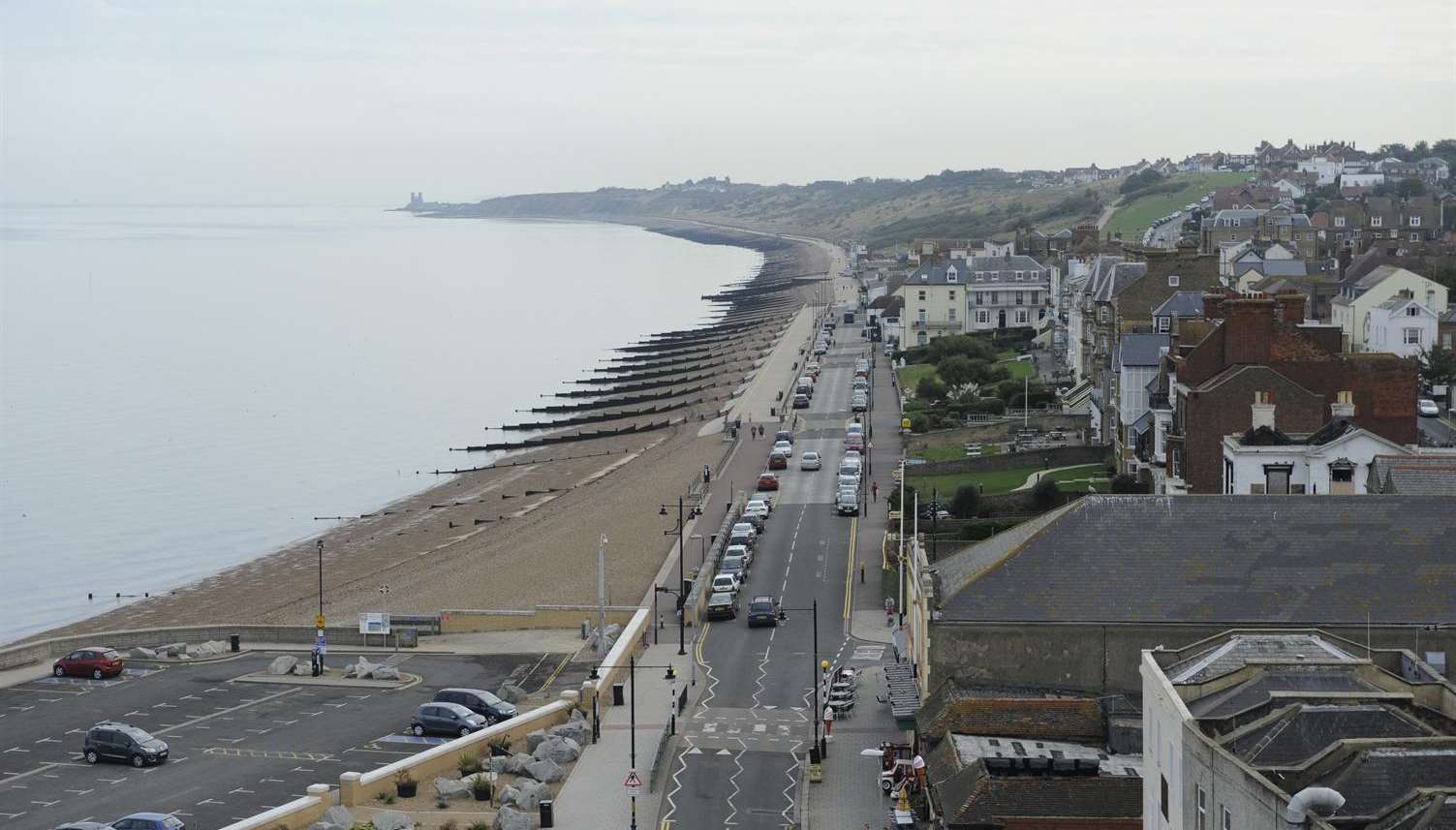 The view down to the Reculver Towers