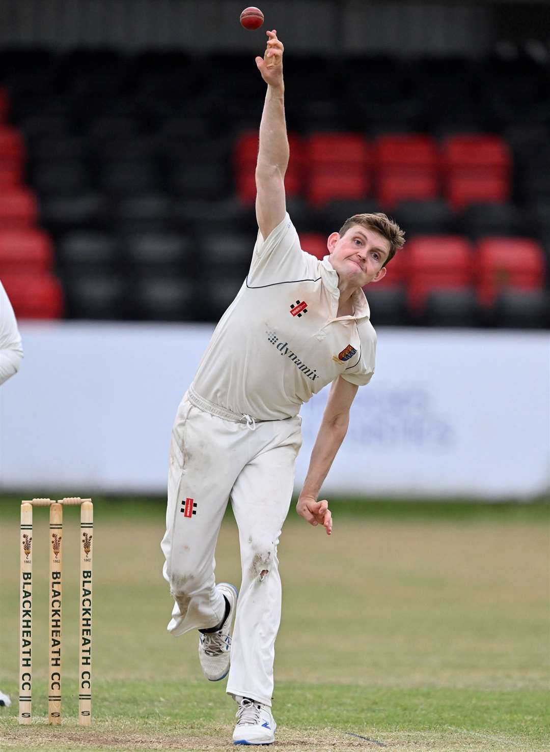 Sandwich skipper Jan Gray took impressive figures of 7-39 from his 10 overs. Picture: Keith Gillard