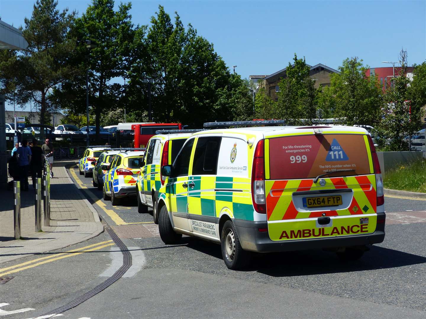 The incident at Ashford International station on Saturday. Credit: Andy Clark