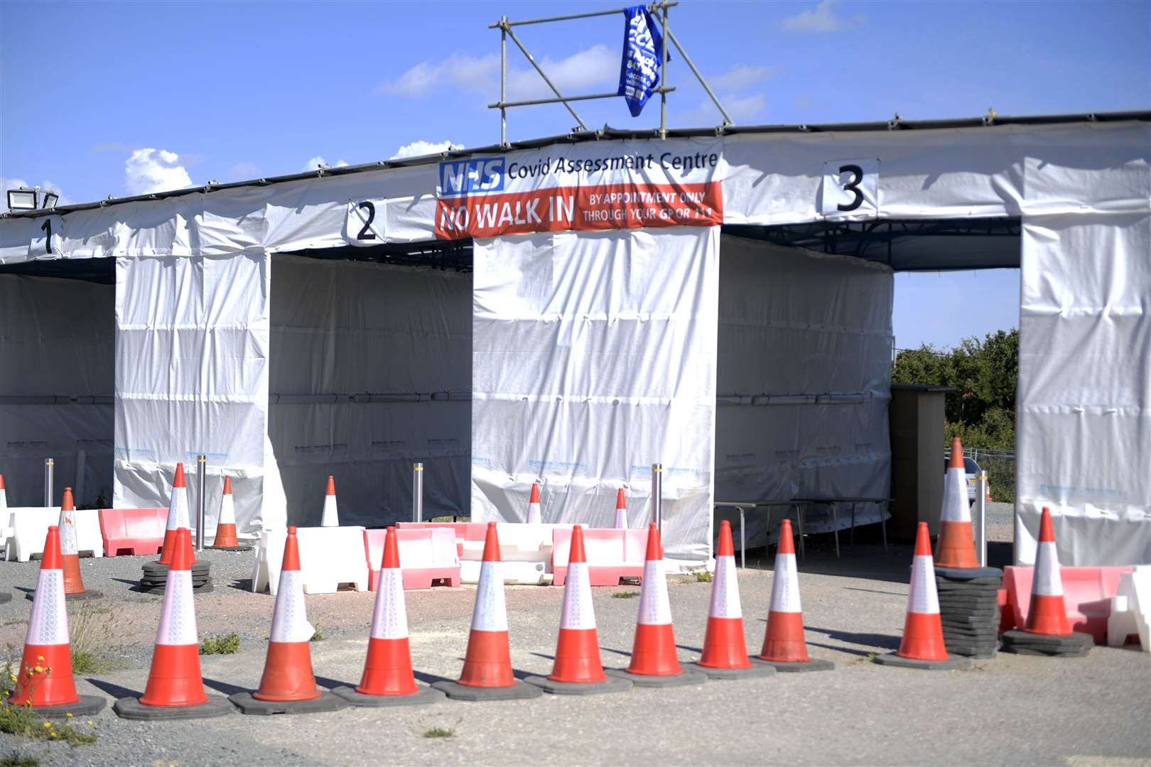 The centre was originally used a flu-jab drive-thru. Picture: Barry Goodwin