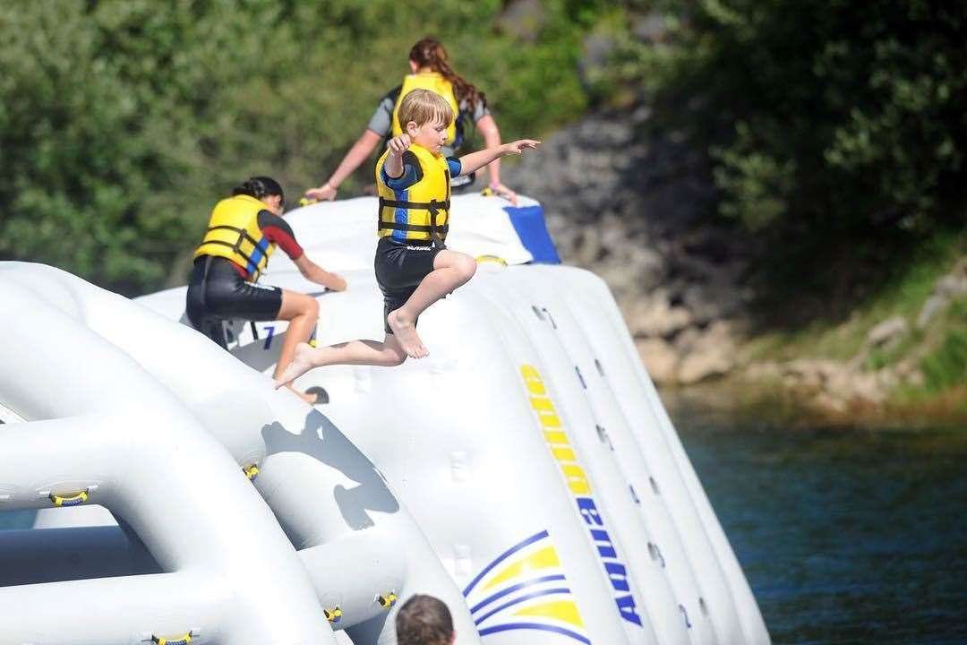 The aquapark at St Andrews Lakes has re-opened. Picture: Aquaglide Aquaparks