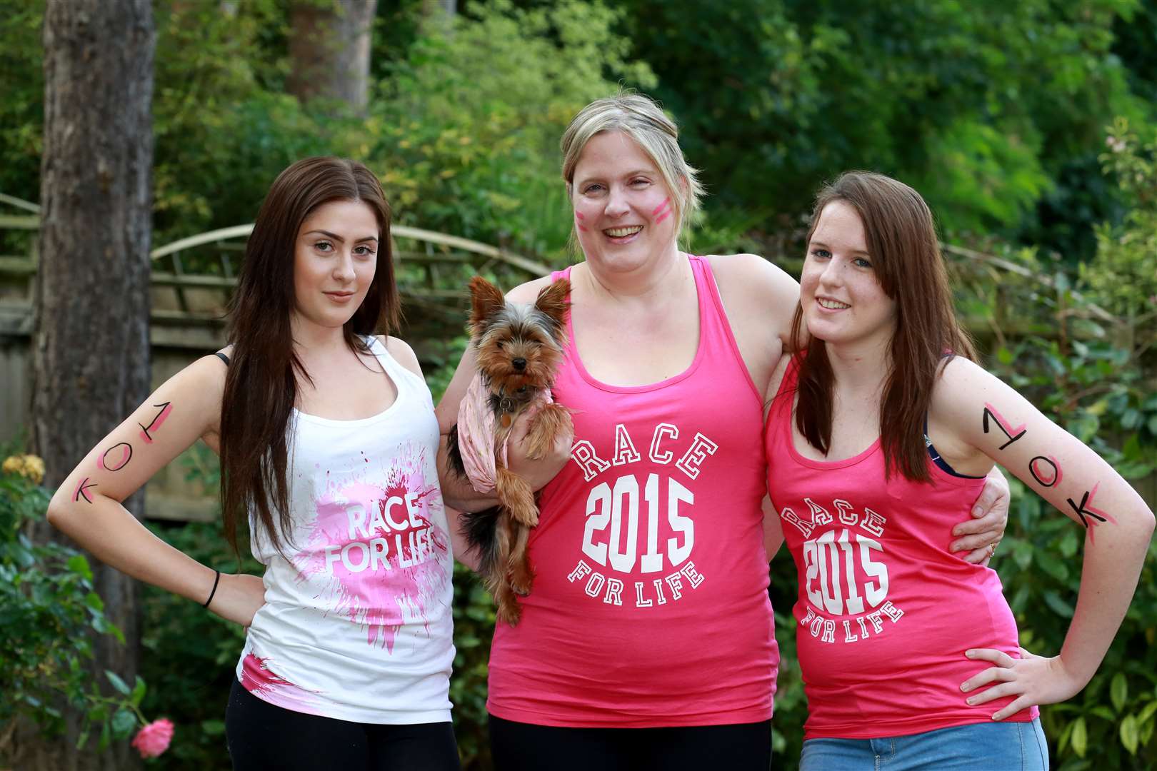 Jackie Geary with her daughters Olivia and Katie