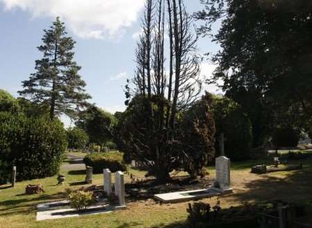 Gillingham Cemetery, scene of recent vandalism