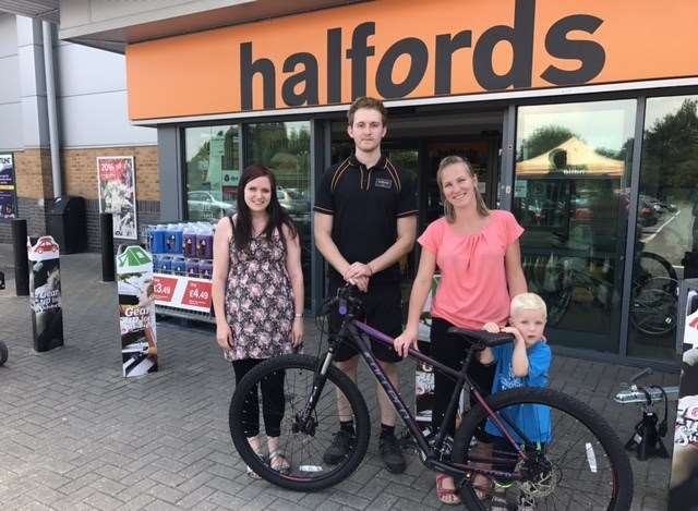 L-R - Lucy Cox, Dan Butler and Zuzana Javorska with her son Oliver.