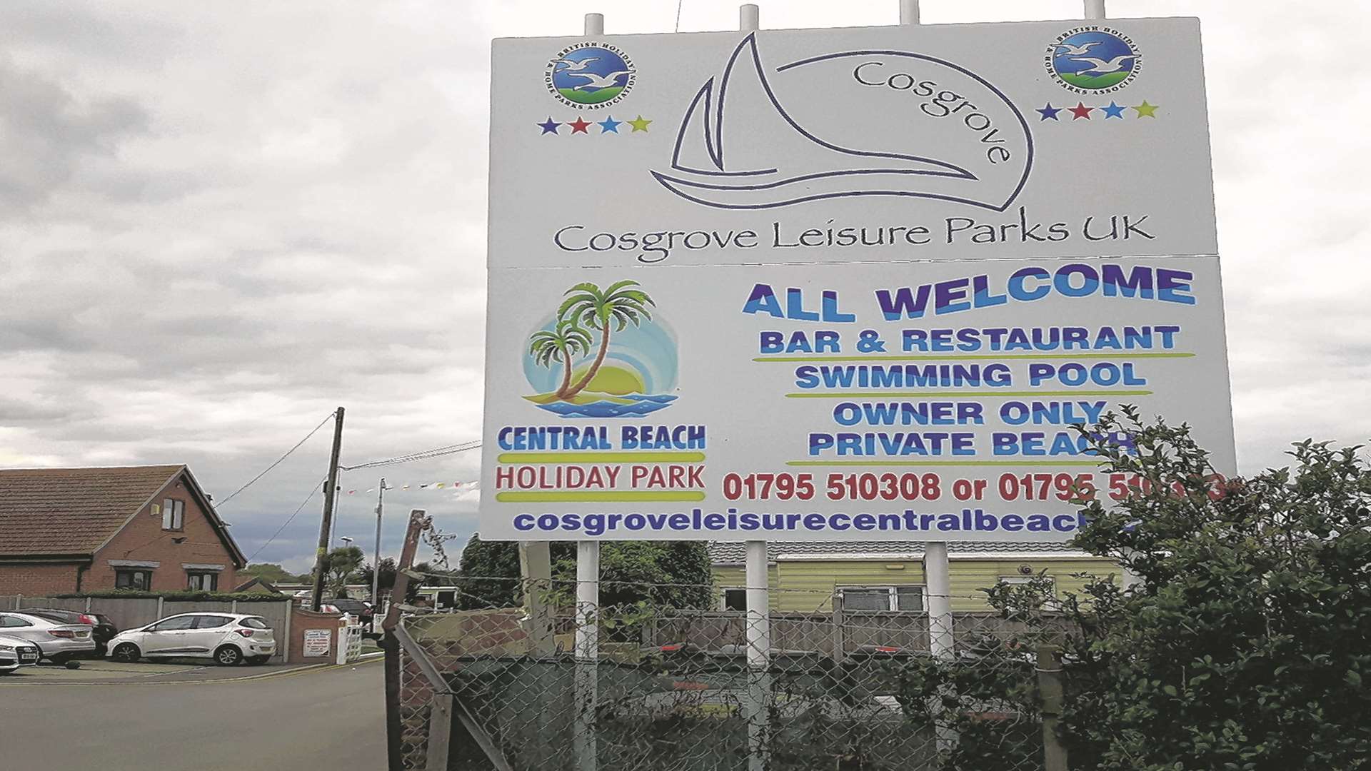 All welcome - but not on the beach. A stretch of sand in front of the Central Beach Holiday Park at Leysdown has been coned off to the public with plastic bollards by its new owners Cosgrove Leisure Parks