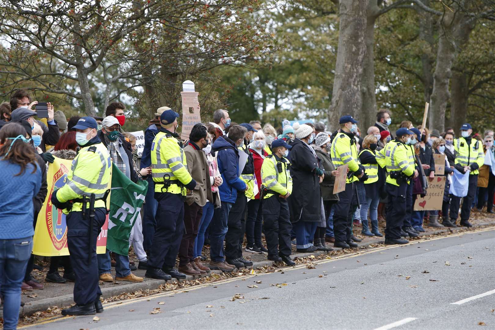 The Napier Barracks in Folkestone have also attracted a large amount of interest due to its role as a holding centre, resulting in protests both for and against asylum seekers