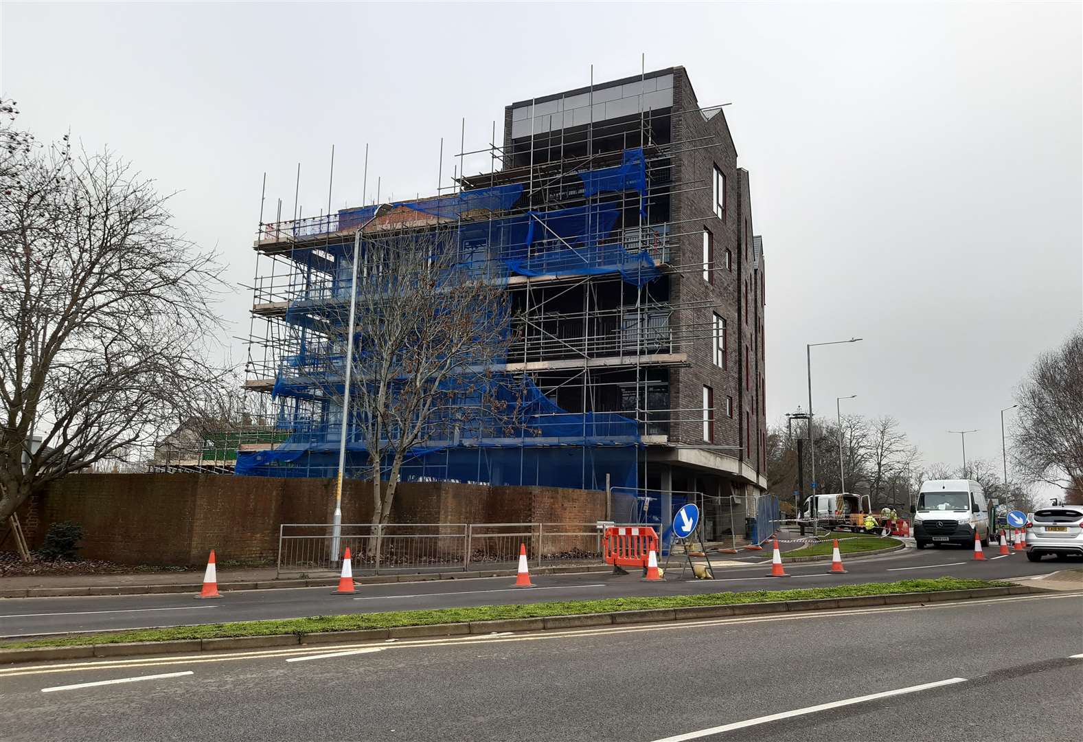 The building features 14 two-bed flats across five storeys