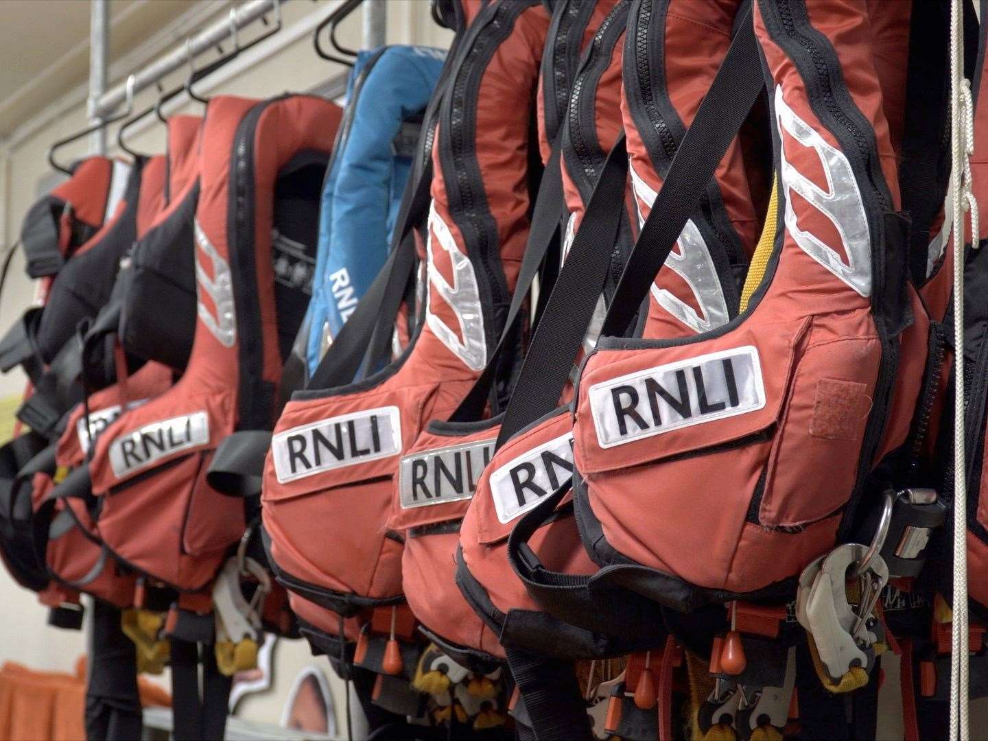 Lifejackets at the Sheerness RNLI station