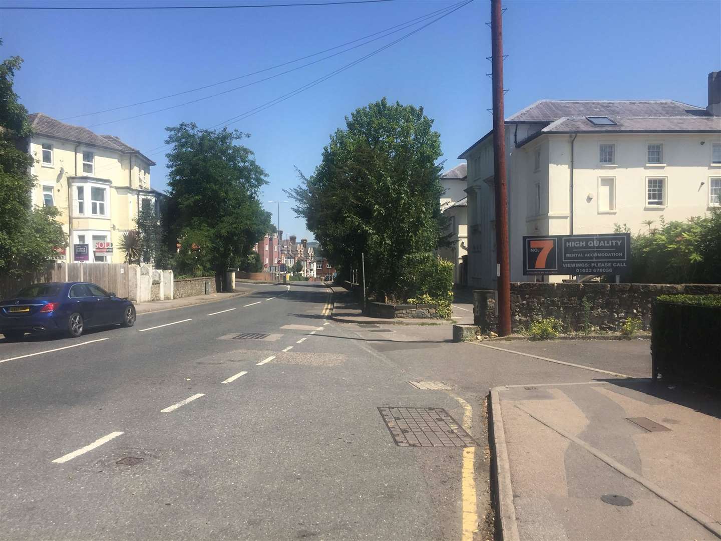 The incident happened in the Maidstone end of Tonbridge Road