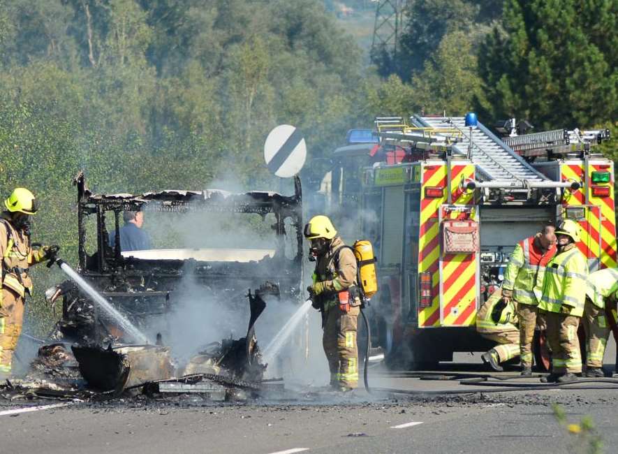 The scene of the blaze Credit: Jayson Worsfold