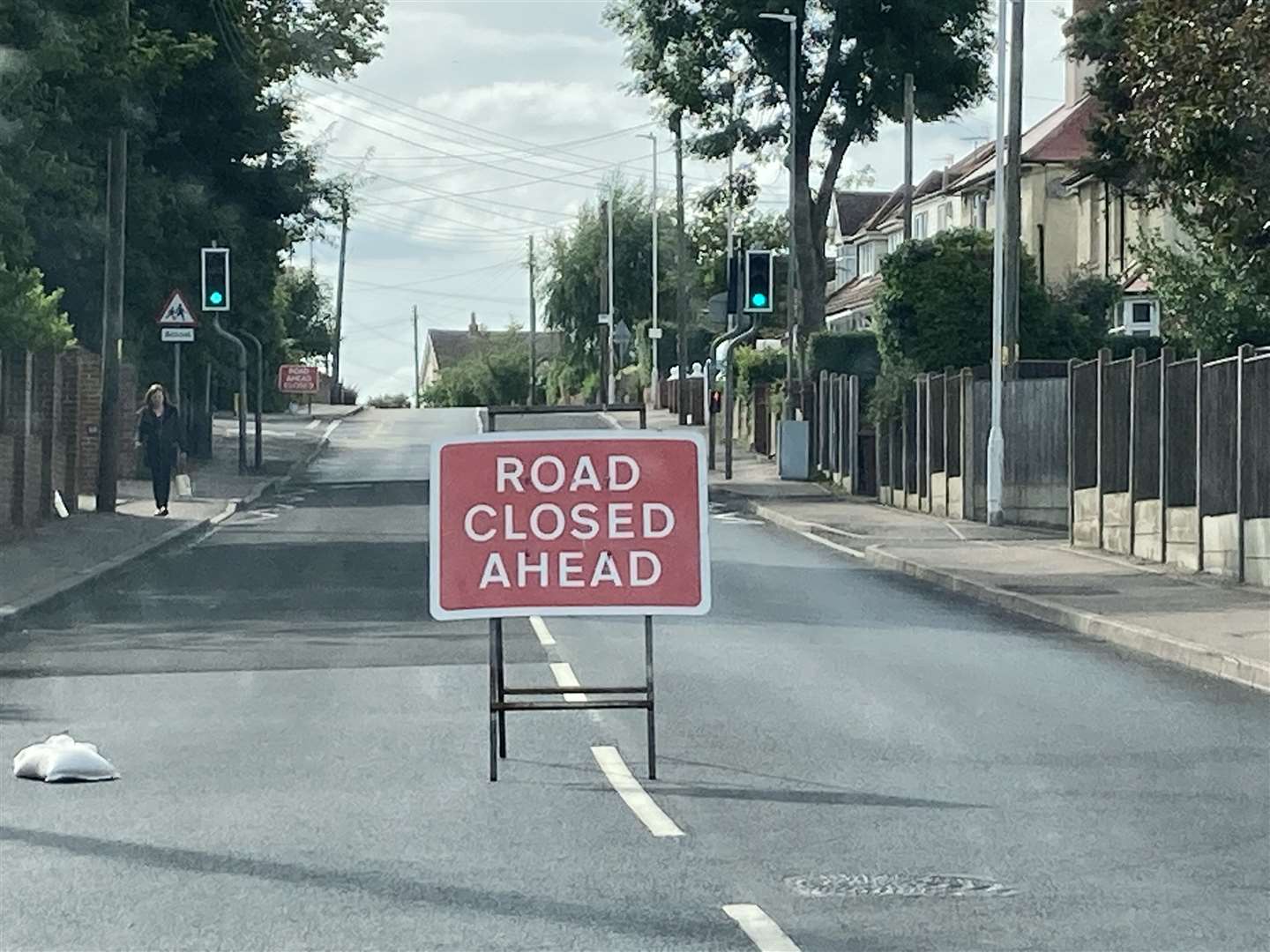 Repair work closed the recently resurfaced Minster Road