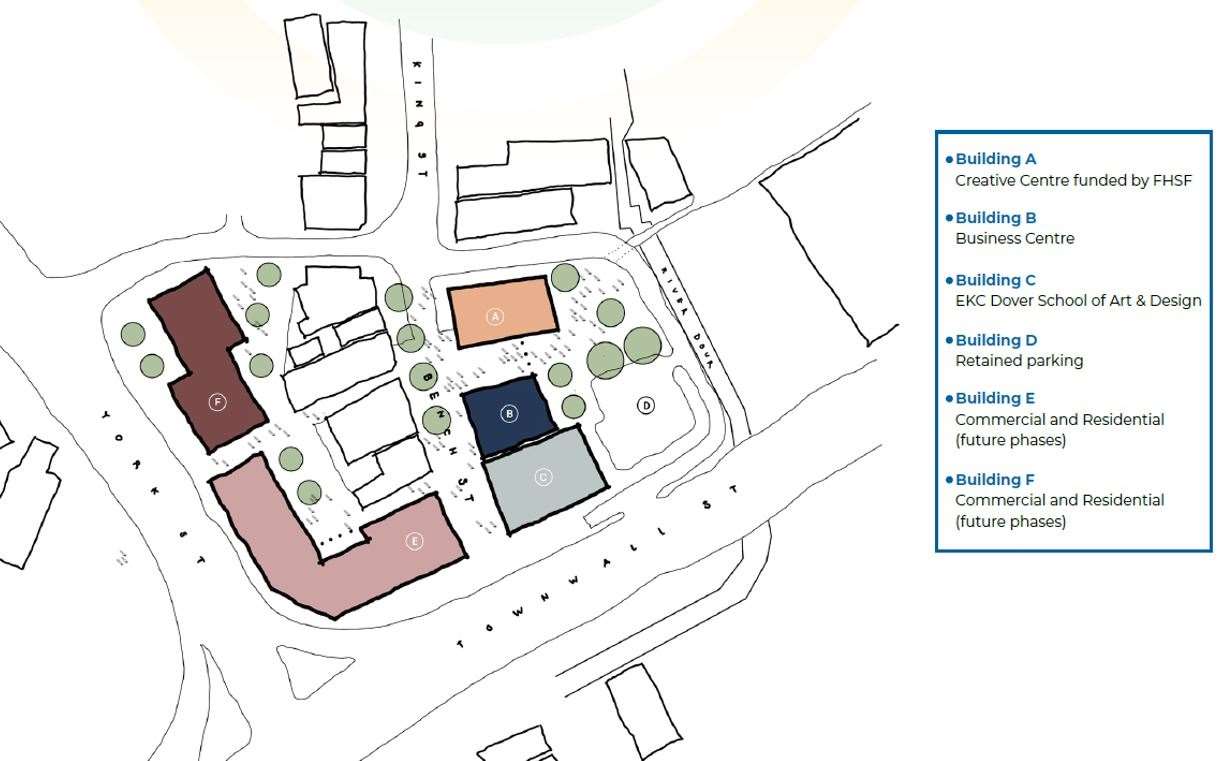 Bench Street under Dover District Council's plans to transform the area. Picture: DDC