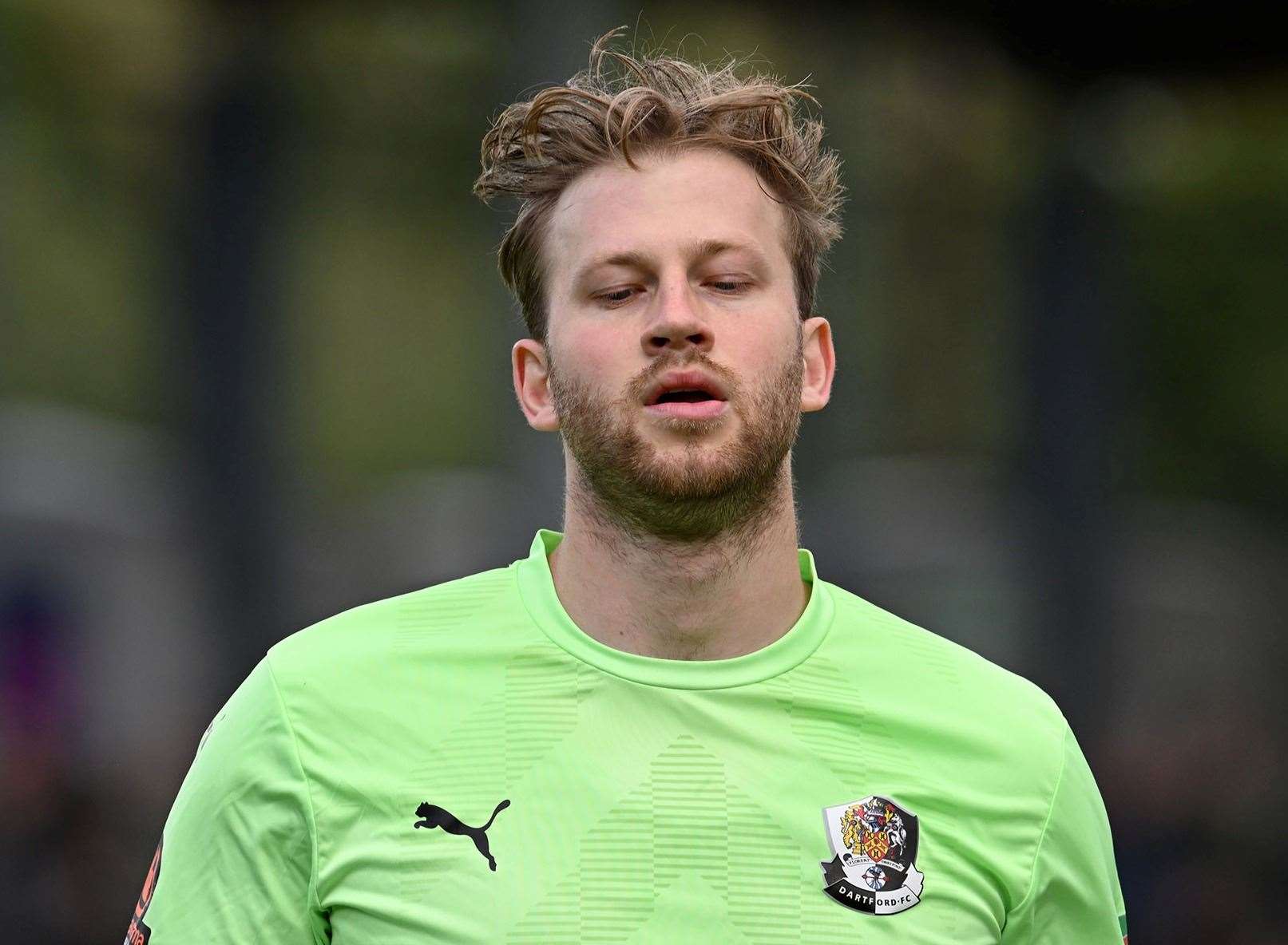 Goalkeeper Jacob Marsden has proved his worth to Dartford supporters in recent weeks with a string of excellent saves Picture: Keith Gillard