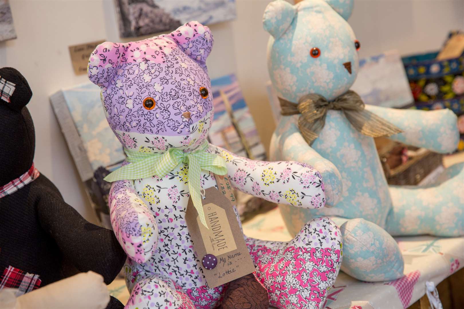 Handmade bears welcome you to the store