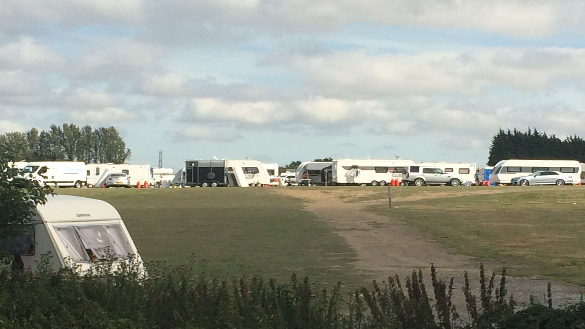 Travellers park up on land in Otterham Quay Lane