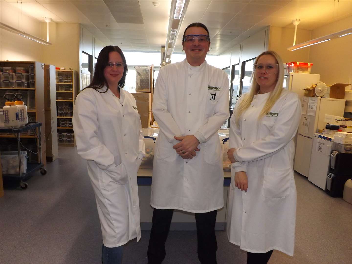 Mikaella Bennie - senior technician, Steven Trim- MD, Sarah Smith - company secretary