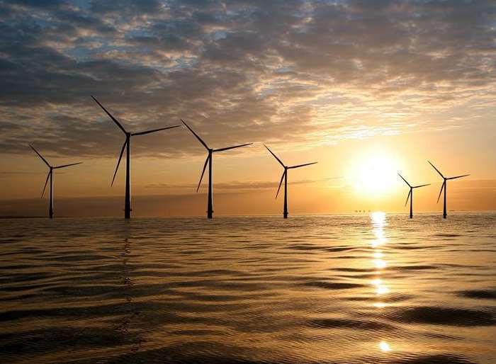 Kentish Flats wind farm off the coast of Whitstable and Herne Bay