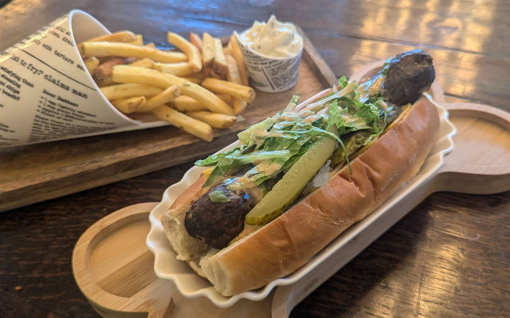 The hot dogs at the new Naughty Dog restaurant at Lympne Castle come with a hefty price tag