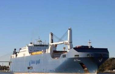 Cargo ship Bahri Yanbu. Picture: Jeff Thoreson MarineTraffic.com