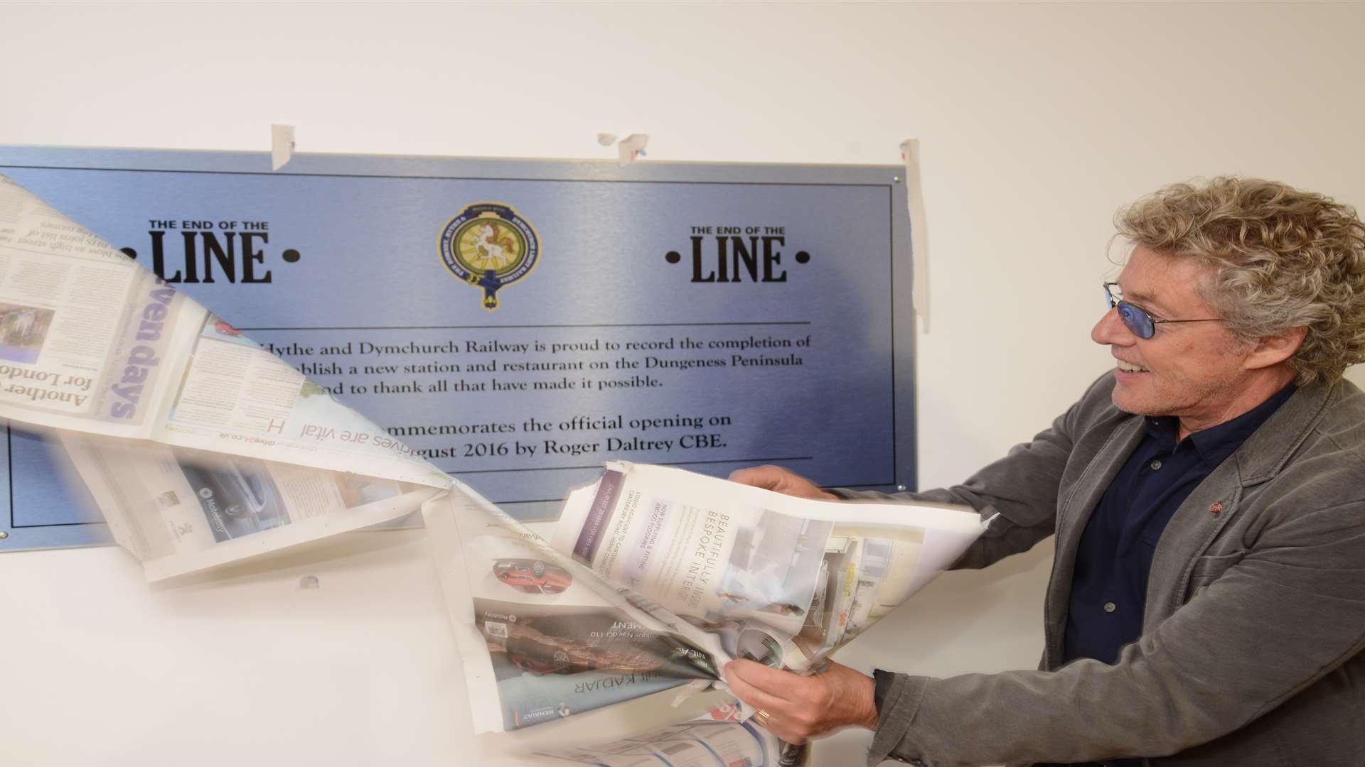 Roger Daltrey unveiled the new extended station and restaurant at Dungeness. Picture: Gary Browne