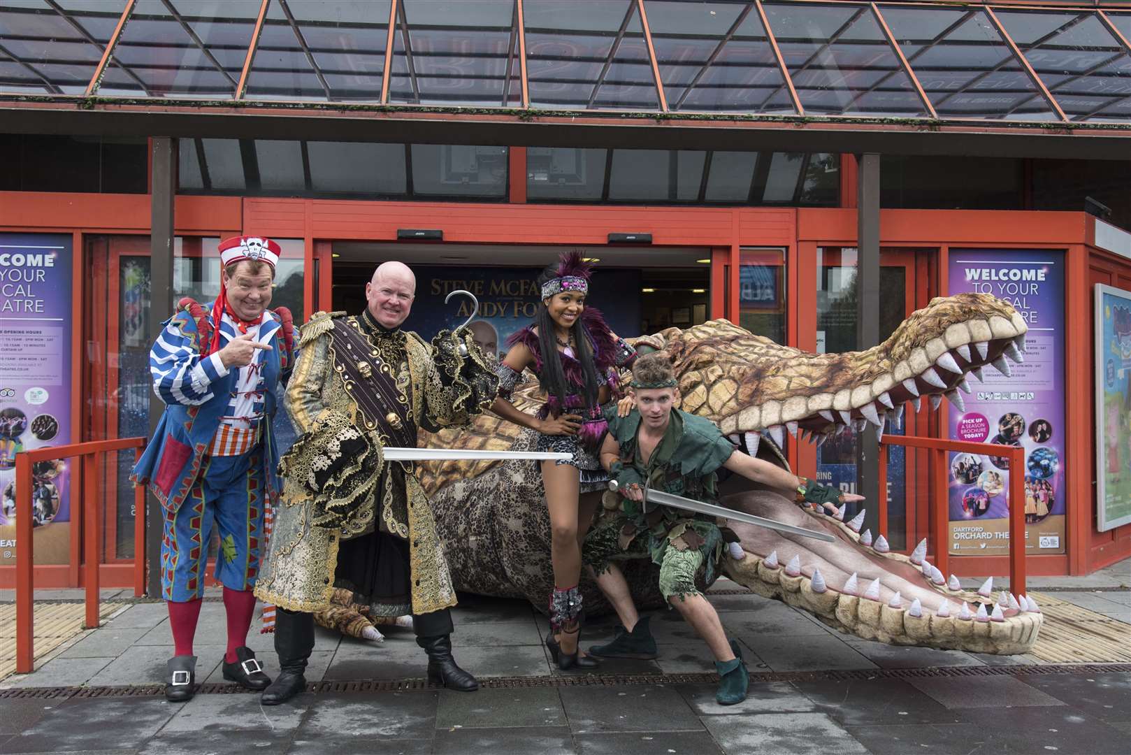 Peter Pan panto stars from left to right: Andy Ford, Steve Mcfadden, Keisha Atwell, Joe Sleight. (17778014)