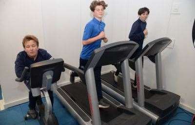 Pupils working out at The GFC School in Gillingham. Picture: Chris Davey