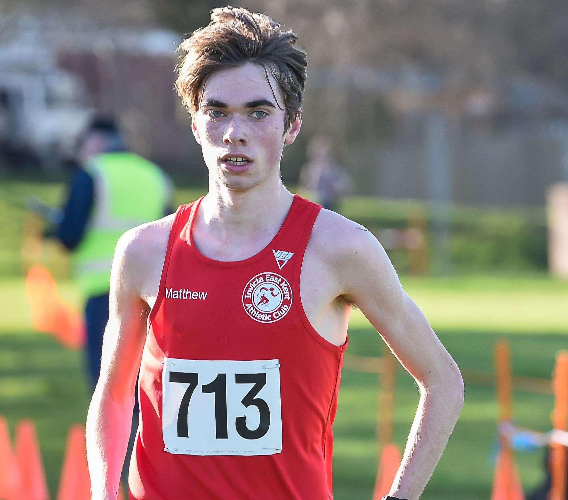 Matthew Stonier running at the Kent Schools’ Cross-Country Championships in 2020. Picture: Alan Langley