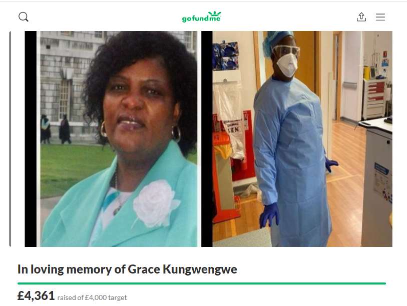 A fundraising page has been set up in Ms Kungwengwe’s memory (PA)