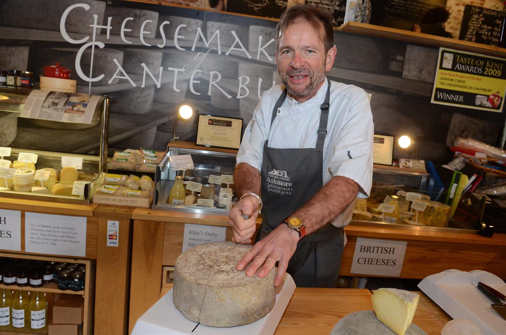 George Ward at Cheesemakers Canterbury in the Goods Shed in Station Road West, Canterbury